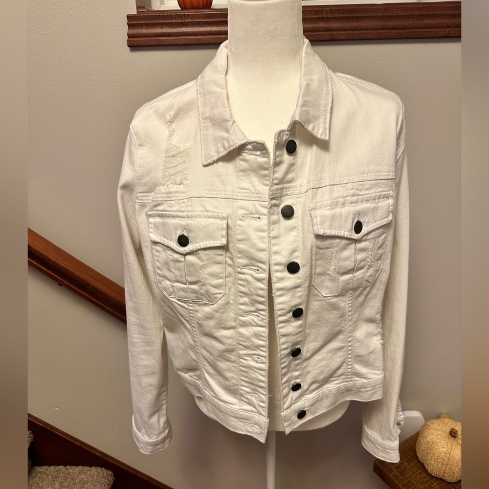 KUT Distressed Jean Jacket